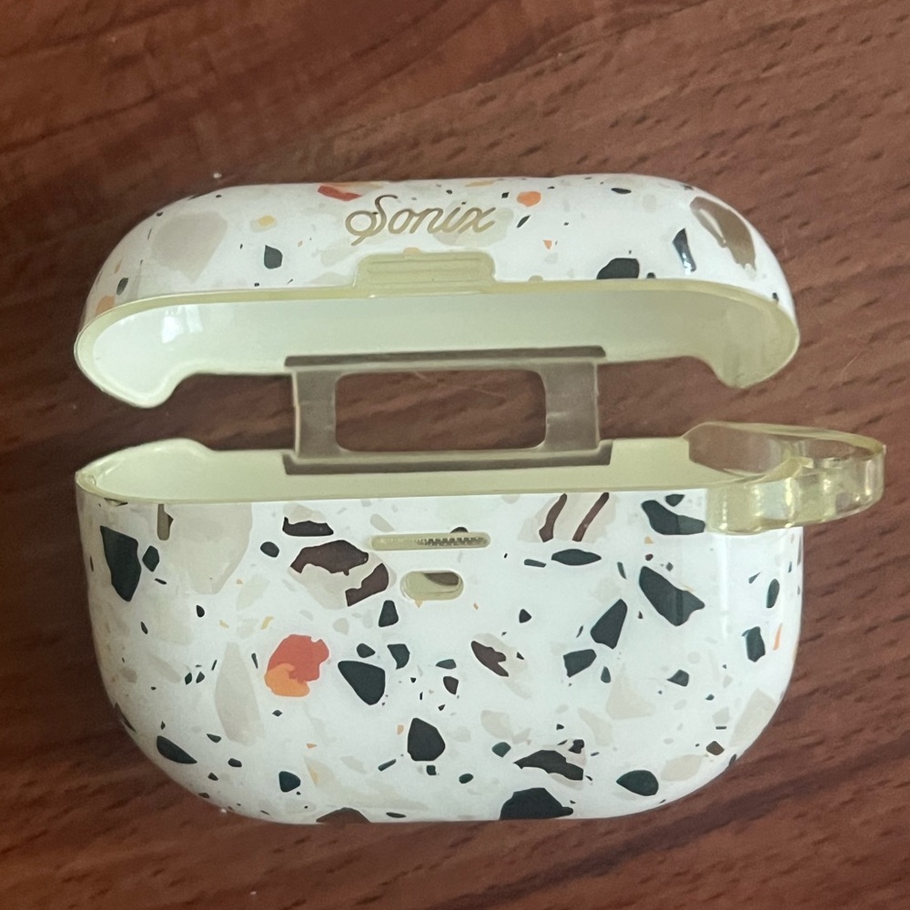 Terrazzo AirPods Pro 1 Case with Gold Accents